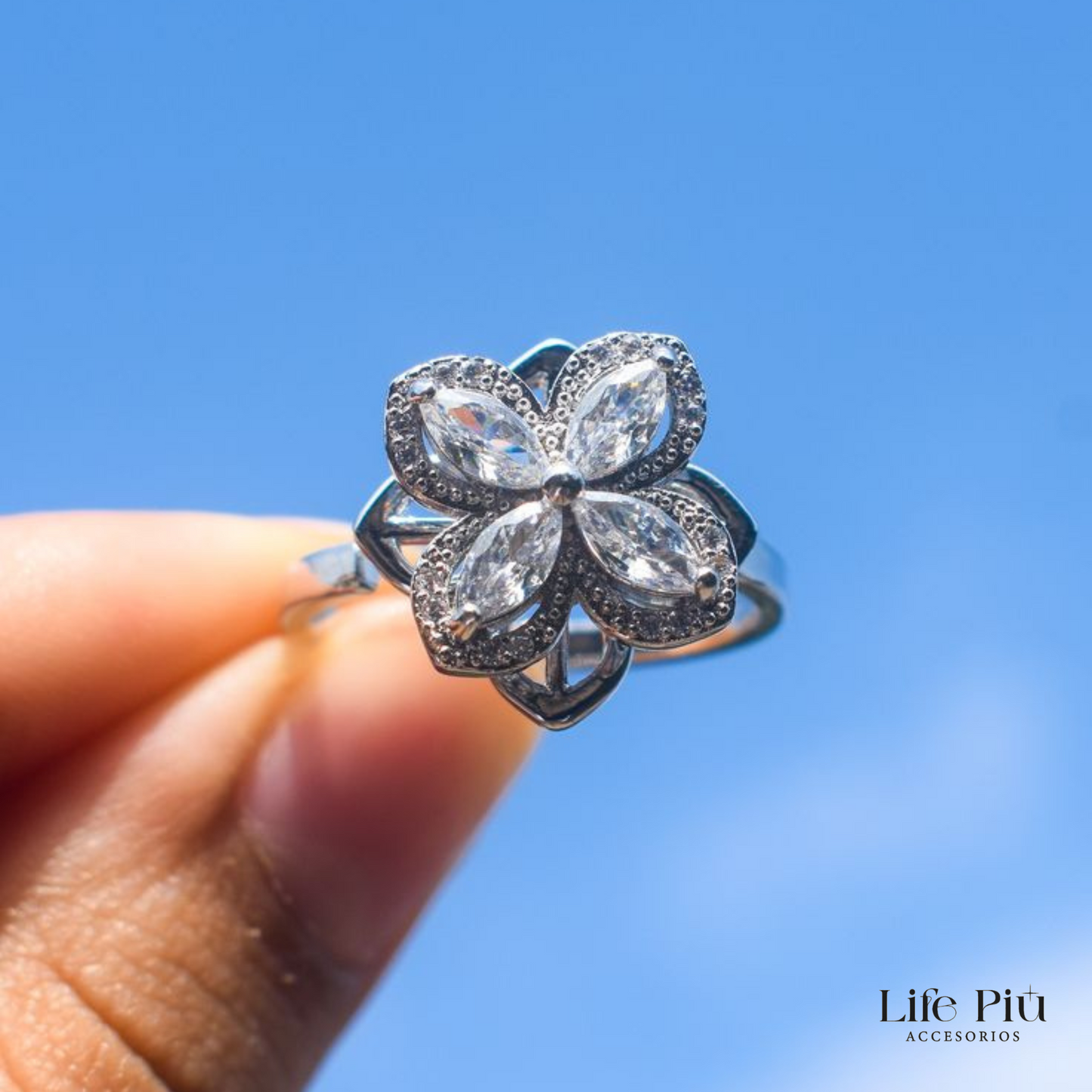 ANILLO FLOR GIRATORIO