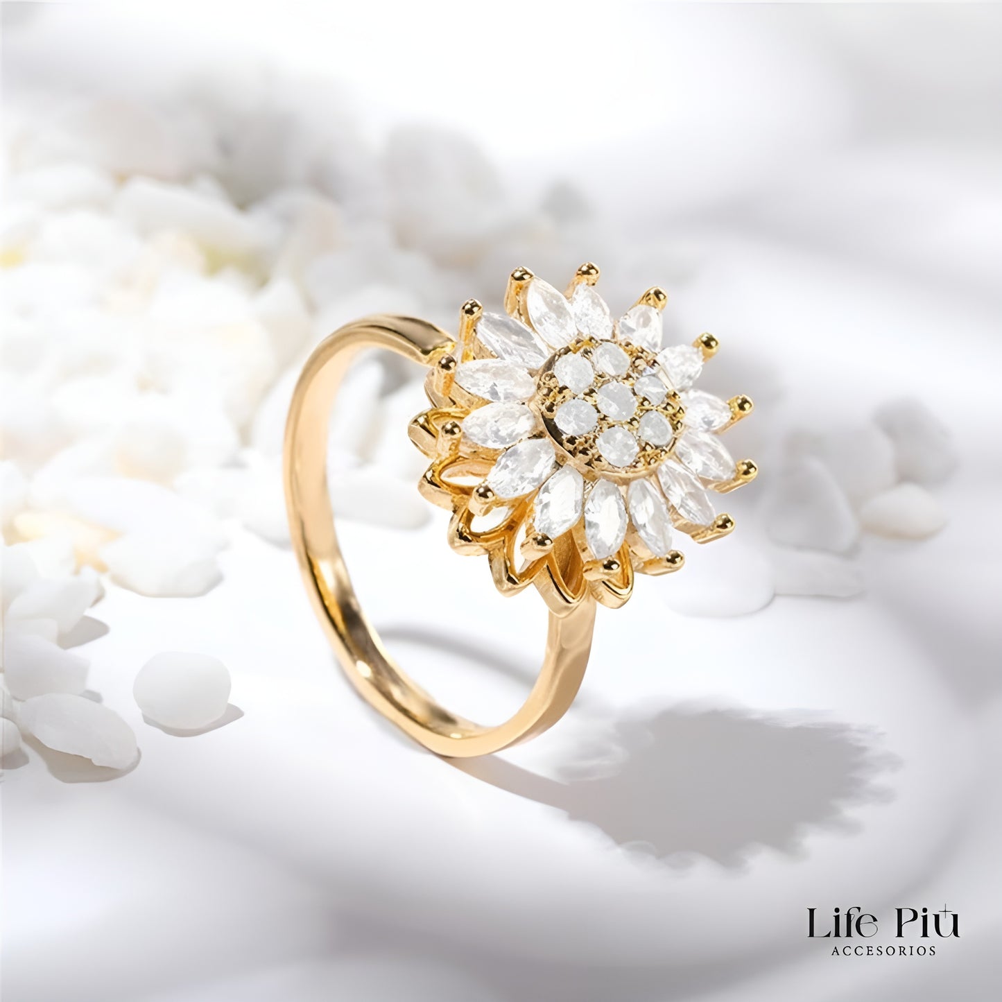ANILLO GIRASOL GIRATORIO