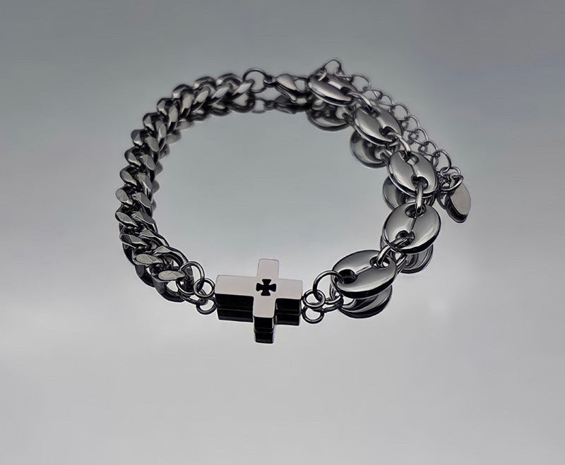 PULSERA DE CRUZ ⚔️☠️