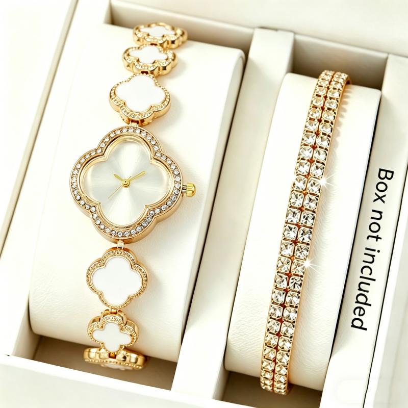 RELOJ EN FORMA DE TREBOL CON PIEDRERIA 💍💎