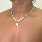 COLLAR DE RAYO CON PERLAS