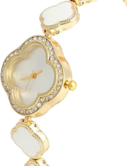 RELOJ EN FORMA DE TREBOL CON PIEDRERIA 💍💎