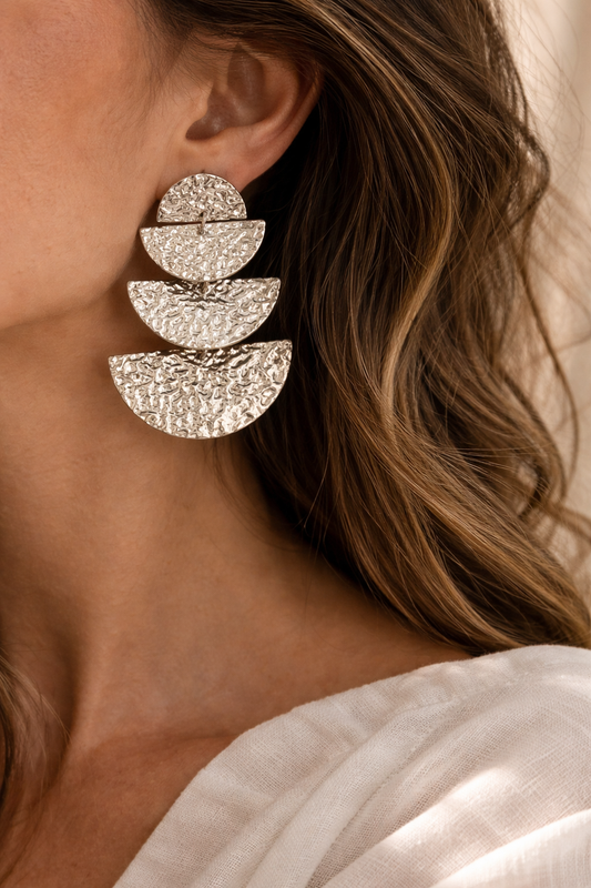 ✨💃 ARETES DE GALA TEXTURA MARTILLADA 💃✨