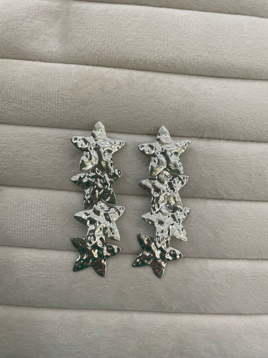 ✨🕸️ ARETES DE GALA DISEÑO ABSTRACTO DE FORMA DE ESTRELLLA  🕸️✨