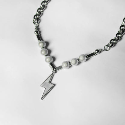 COLLAR DE RAYO CON PERLAS