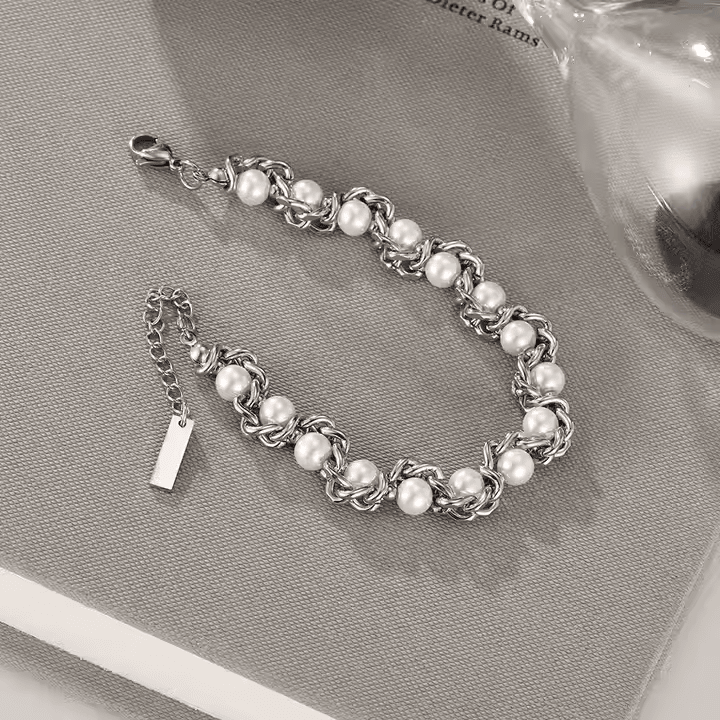 PULSERA DE ACERO PERLADO