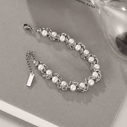 PULSERA DE ACERO PERLADO