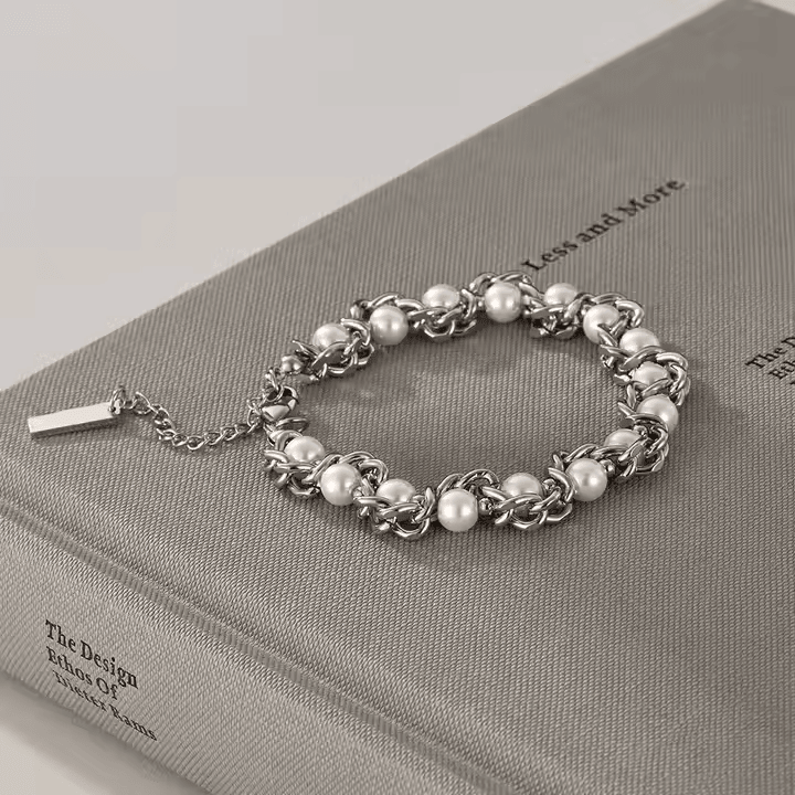 PULSERA DE ACERO PERLADO