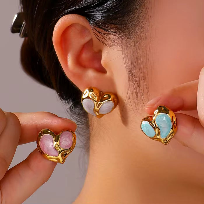 ARETES DE CORAZON 💕