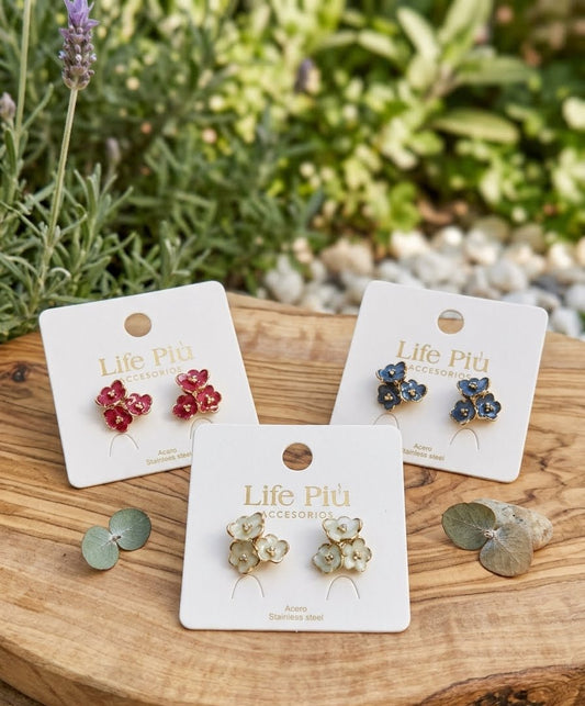 ARETES DE FLORES 🦋💐