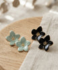 ARETES DE ROSA ESMALTADA