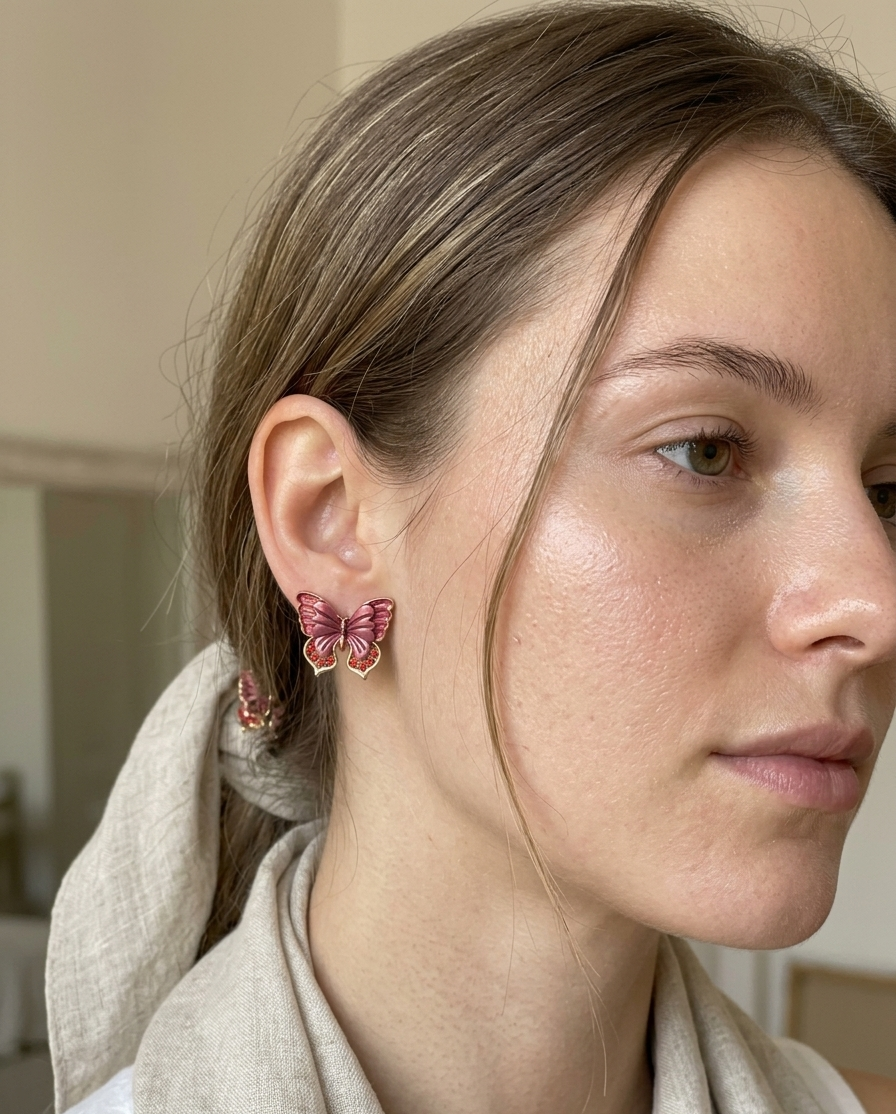 ARETES EN FORMA DE MARIPOSA 🦋💐