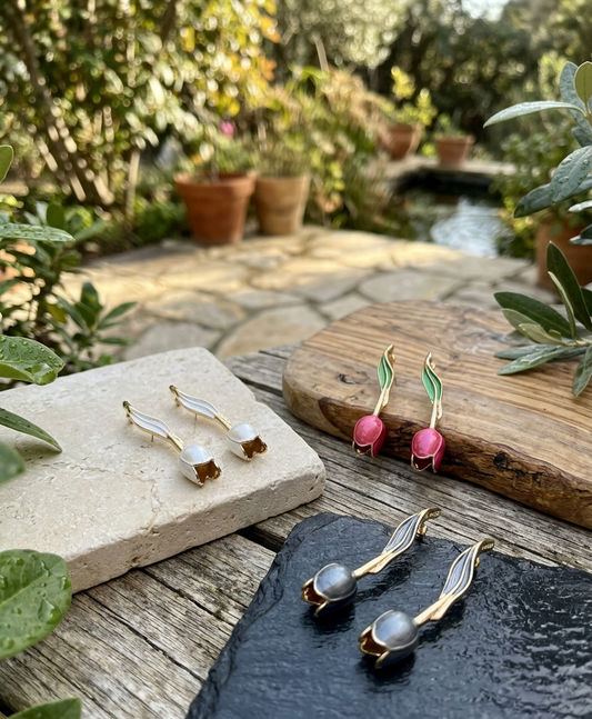 ARETES DE ROSA 🌿🌺